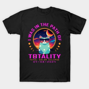 COOL CUTE CAT, PATH OF TOTALITY TOTAL SOLAR ECLIPSE 2024 T-Shirt